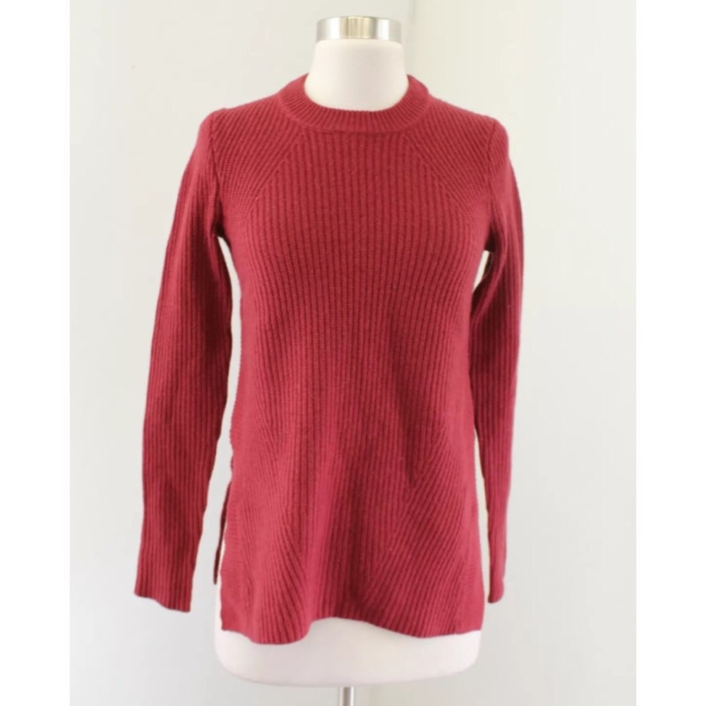 NWT Ann Taylor Rust Red Crewneck Sweater - Picture 2 of 7